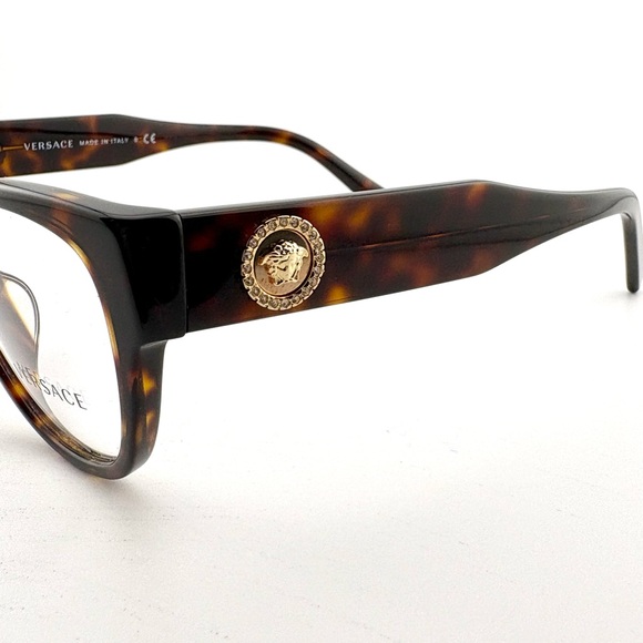 Versace Tortoiseshell Optical Glasses - Brown - ALL INCLUSIVE NWOT - Demo - Picture 3 of 11
